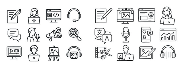 Freelancing Icons Grid