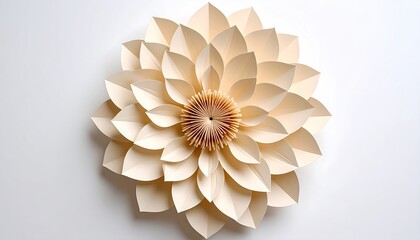 Paper flower with layered petals and textured center