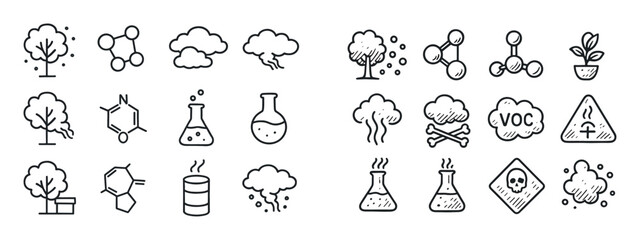 Tree Air Purification Icons