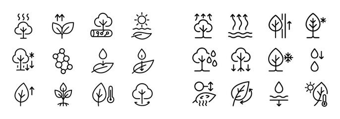 Fototapeta premium Tree Purification Icons