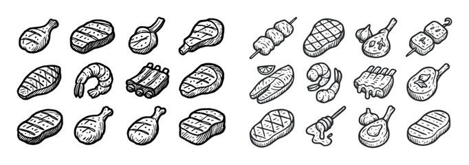 Marinated Meat Icons