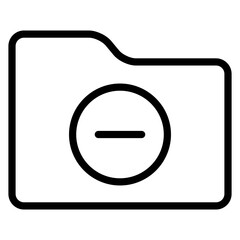 Folder outline icon. Remove