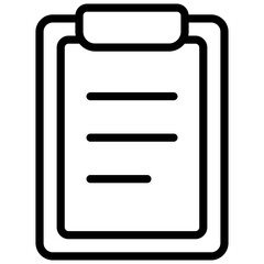 Clipboard outline icon