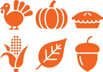 Festive thanksgiving illustration with autumn elements and celebratory text