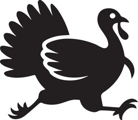 Thanksgiving Turkey Silhouette Vector Illustration