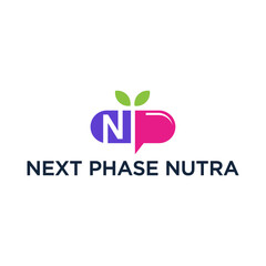 Modern Flat Capsule Initial N Letter Nutra Nutrition Logo Design