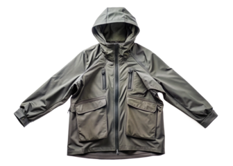 Techwear cloak jacket isolated on white background