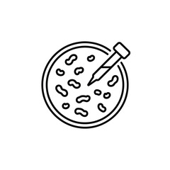 Microscopic organisms in a petri dish with pipette