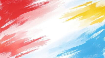 Dynamic background with bold brush strokes and vibrant colors: A striking design featuring bold, sweeping brush strokes in vivid red, blue, and yellow tones, creating an energetic and artistic vibe,