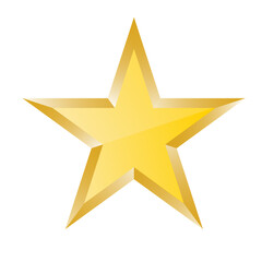 Golden Star Icon Vector Illustration for Award, Badge, and Decoration Design