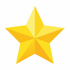 Fototapeta premium Golden star with five points, symbol of excellence and achievement.