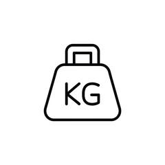 Obraz premium Simple line icon of a kilogram weight