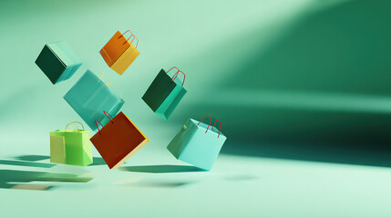 Abstract e-commerce logistics concept