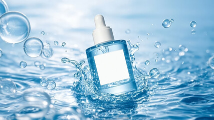 Qixi Festival hydrating essence skincare ad creative product background