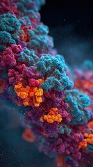 Fototapeta premium Abstract Colorful Molecular Structure