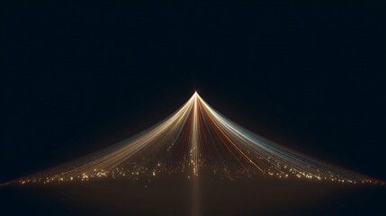 abstract wave of lines converging to center, minimal dynamic shape, copyspace