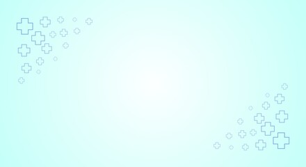 Modern medical-themed concept design on a light blue gradient background. 07.