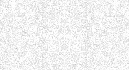 Intricate Geometric Mandala Pattern Intricate Outline Design Detailed Ornamental Symmetry Abstract Art