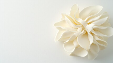 An elegant and understated abstract white backdrop highlighting soft, geometric elements that suggest sophistication and clarity. The balanced layout provides generous copy space, making it an