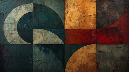 Naklejka premium Aged, rough grunge wooden texture serves as a vintage patriotic backdrop with a dirty national flag pattern