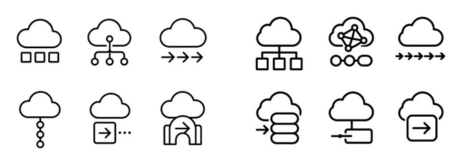 Minimalist Cloudtech Icons
