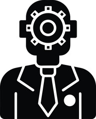 Automation Icon Silhouette Vector Art Illustration