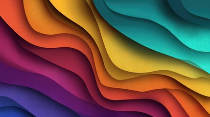 Abstract image featuring layered, wavy ribbons of color, transitioning smoothly across the spectrum