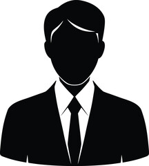 CEO Silhouette Vector Art Illustration
