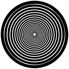 Abstract radial pattern of fading concentric circles with a halftone dot effect suitable for graphic design backgrounds and banners