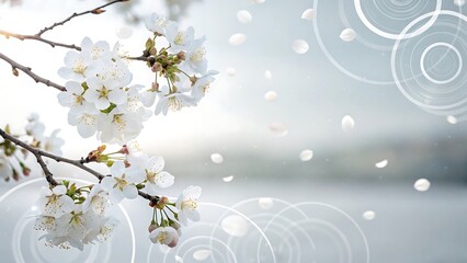 floating bubbles on white background