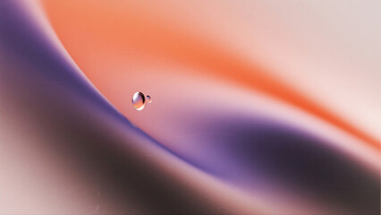 Abstract Flow of Light and Shadow with Purple and Orange Curves