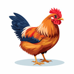 Fototapeta premium cock and chicken vector ilustration
