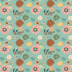 seamless pattern with flowers