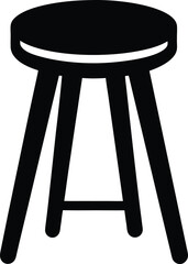 Office stool silhouette vector art illustration