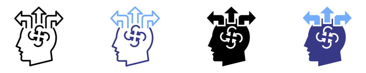 adhd  icon set multiple style