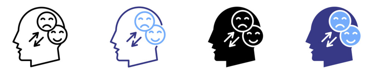 bipolar icon set multiple style