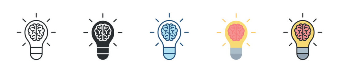 Creativity Icon Set Multiple Style Collection