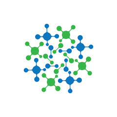 molecule atom logo design