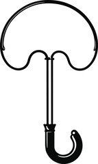 Minimalist single line art of an umbrella as fashion accessory 1