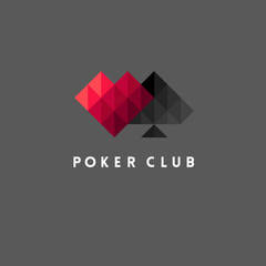 Vector logo design template. Poker house abstract concept.