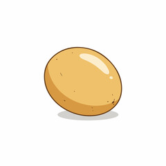 Flat Illustration Fresh Chicken Egg Food Ingredient Natural Nutrition