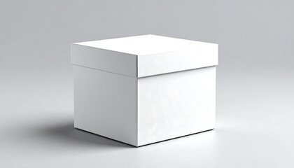 Blank White Square Gift Box Mockup