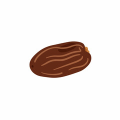 Simple Line Art Date Fruit Delicious Snack Food Illustration