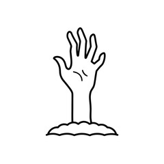 Obraz premium Hand rising from the ground up