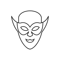 Outline of a masked face art