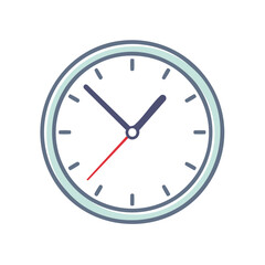 Minimalist Round Clock Icon Vector Illustration for Time Management and Schedule Concepts
