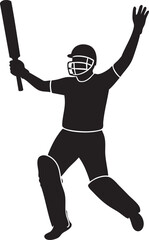 Obraz premium Celebration Pose silhouette vector