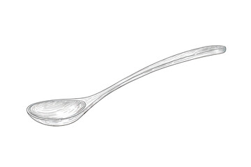 Silver Spoon On Transparent Background
