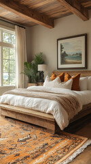 Create a cozy coastal studio designed in soft neutral shades wallpaper