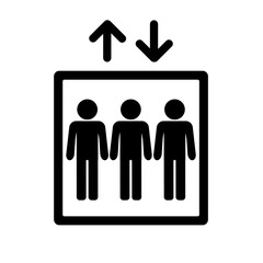 シンプルなエレベーターのピクト　マーク, サイン,案内,ピクトグラム,アイコン,イラスト